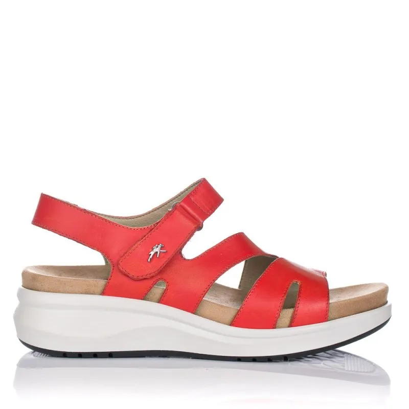 Sandalias Planas Fluchos F1478 Mujer Rojo