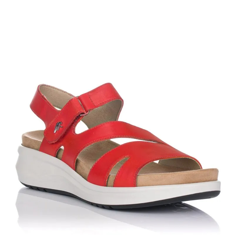 Sandalias Planas Fluchos F1478 Mujer Rojo