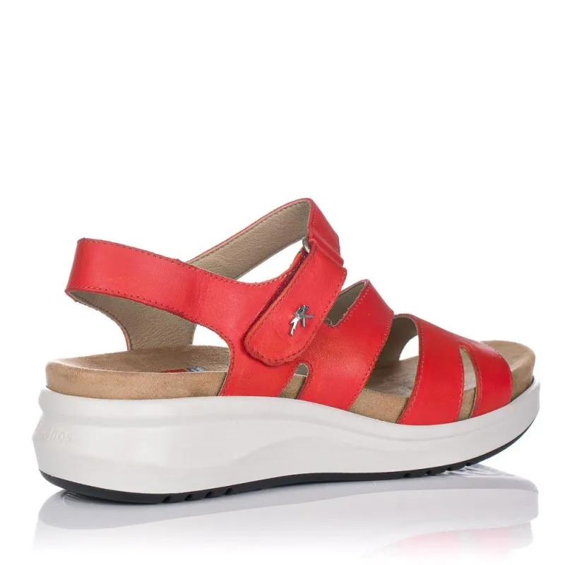 Sandalias Planas Fluchos F1478 Mujer Rojo