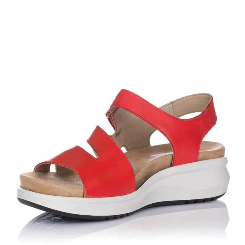 Sandalias Planas Fluchos F1478 Mujer Rojo
