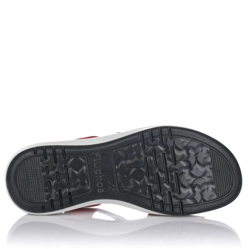 Sandalias Planas Fluchos F1478 Mujer Rojo