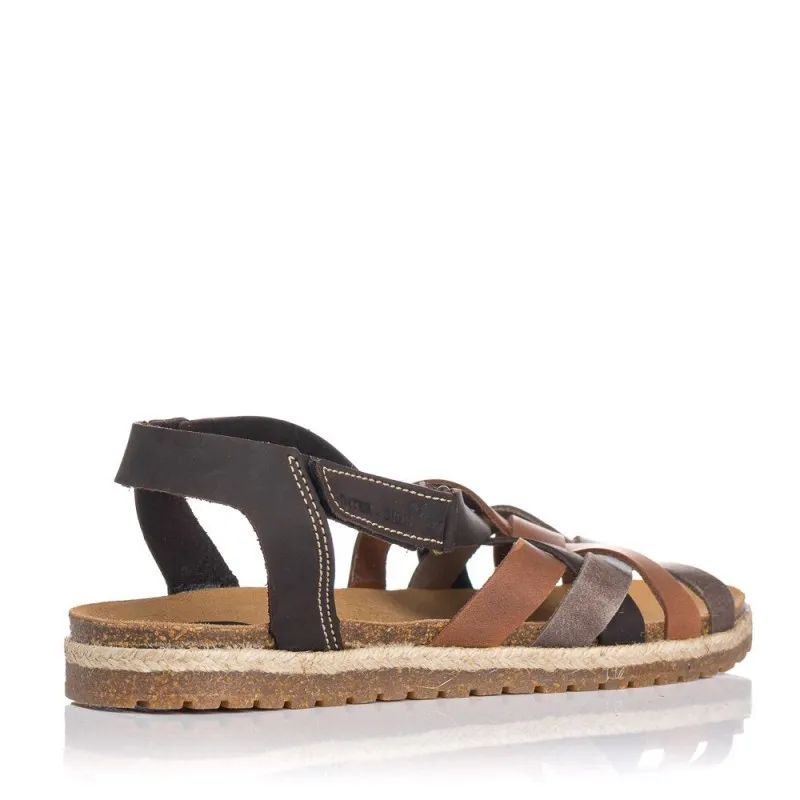 SANDALIAS PLANAS INTERBIOS 2202 MUJER MARRON