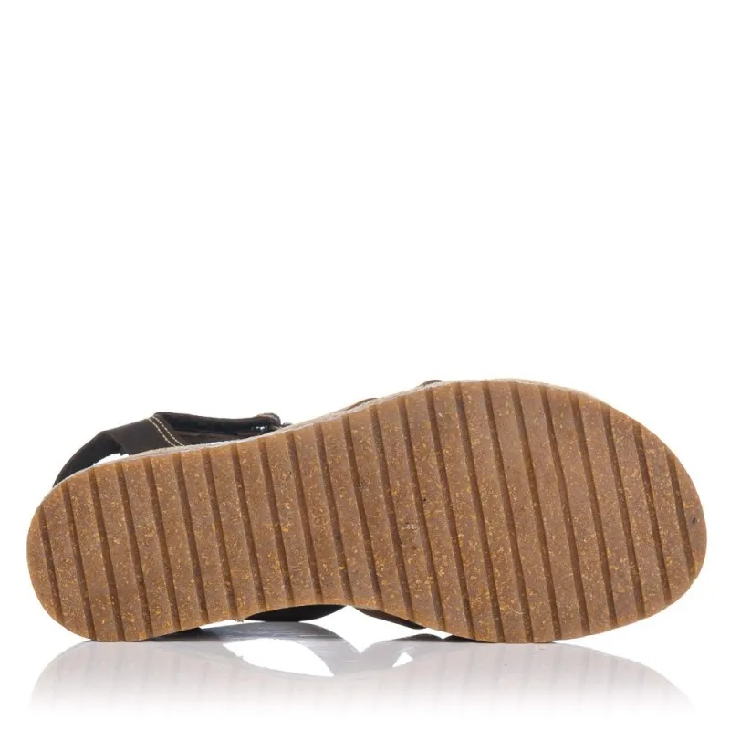 SANDALIAS PLANAS INTERBIOS 2202 MUJER MARRON