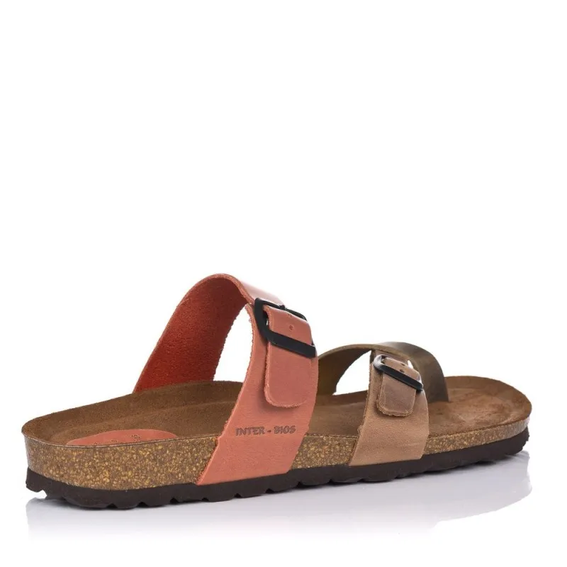 SANDALIAS PLANAS INTERBIOS 7212 MUJER BEIG