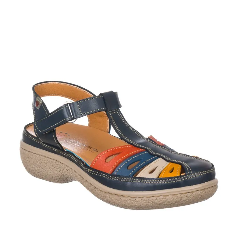 Sandalias Planas Laura Azaña 11978 Mujer Marino