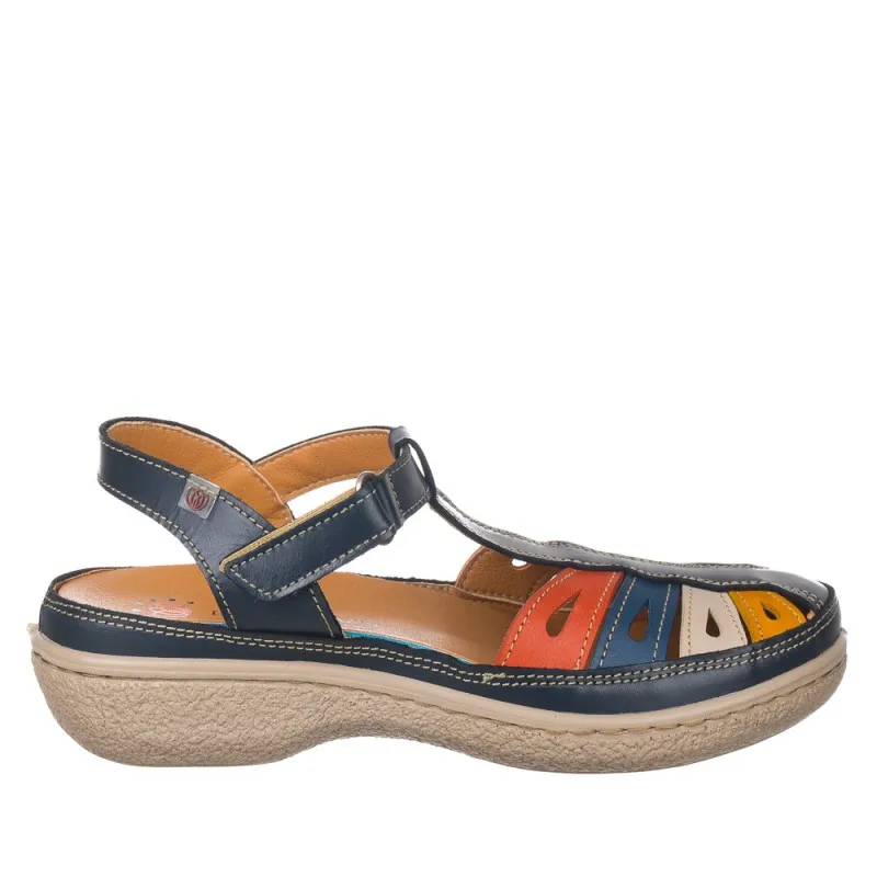 Sandalias Planas Laura Azaña 11978 Mujer Marino