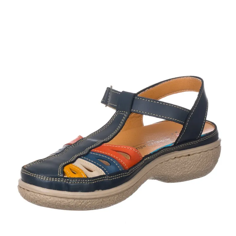 Sandalias Planas Laura Azaña 11978 Mujer Marino