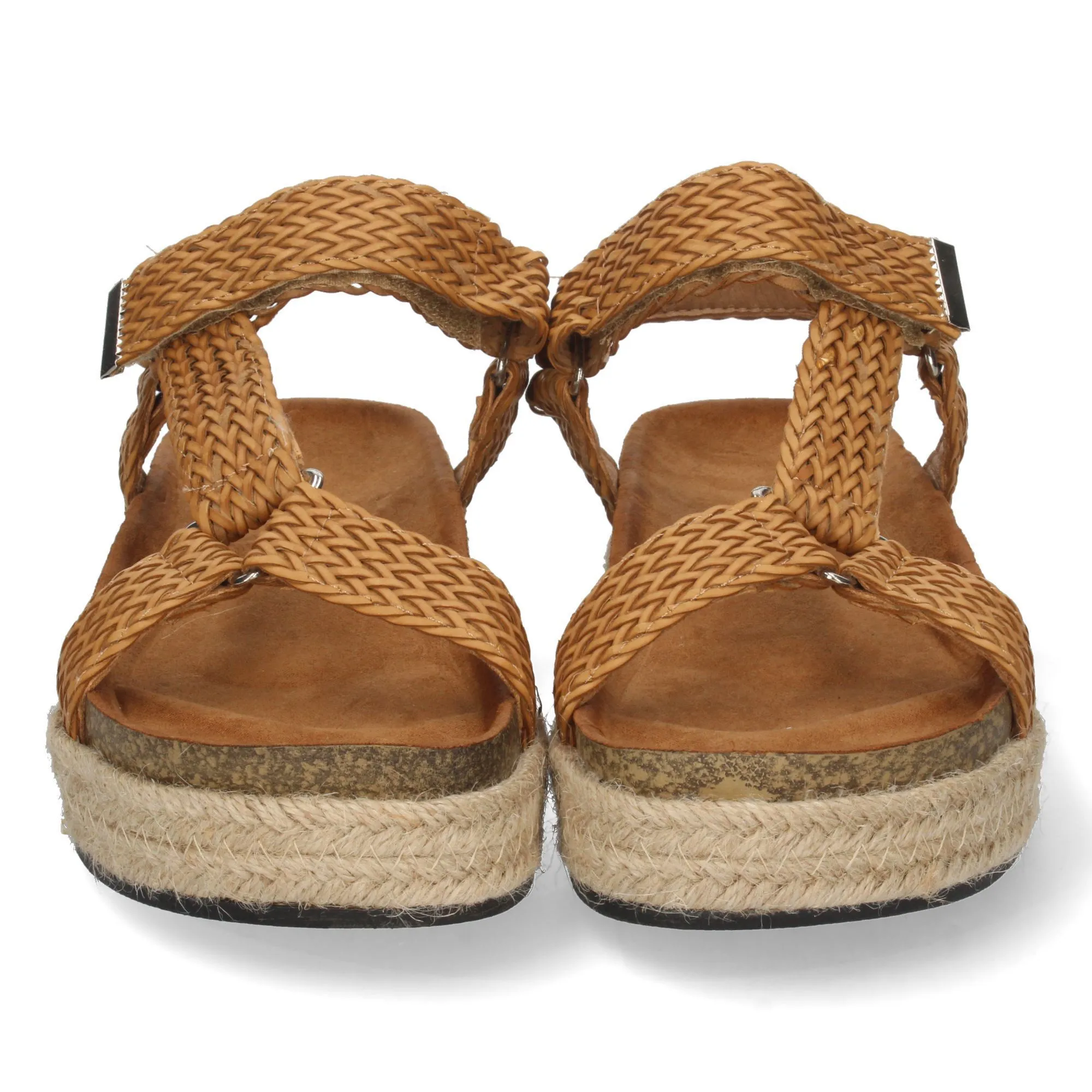 Sandalias planas mujer color kaki