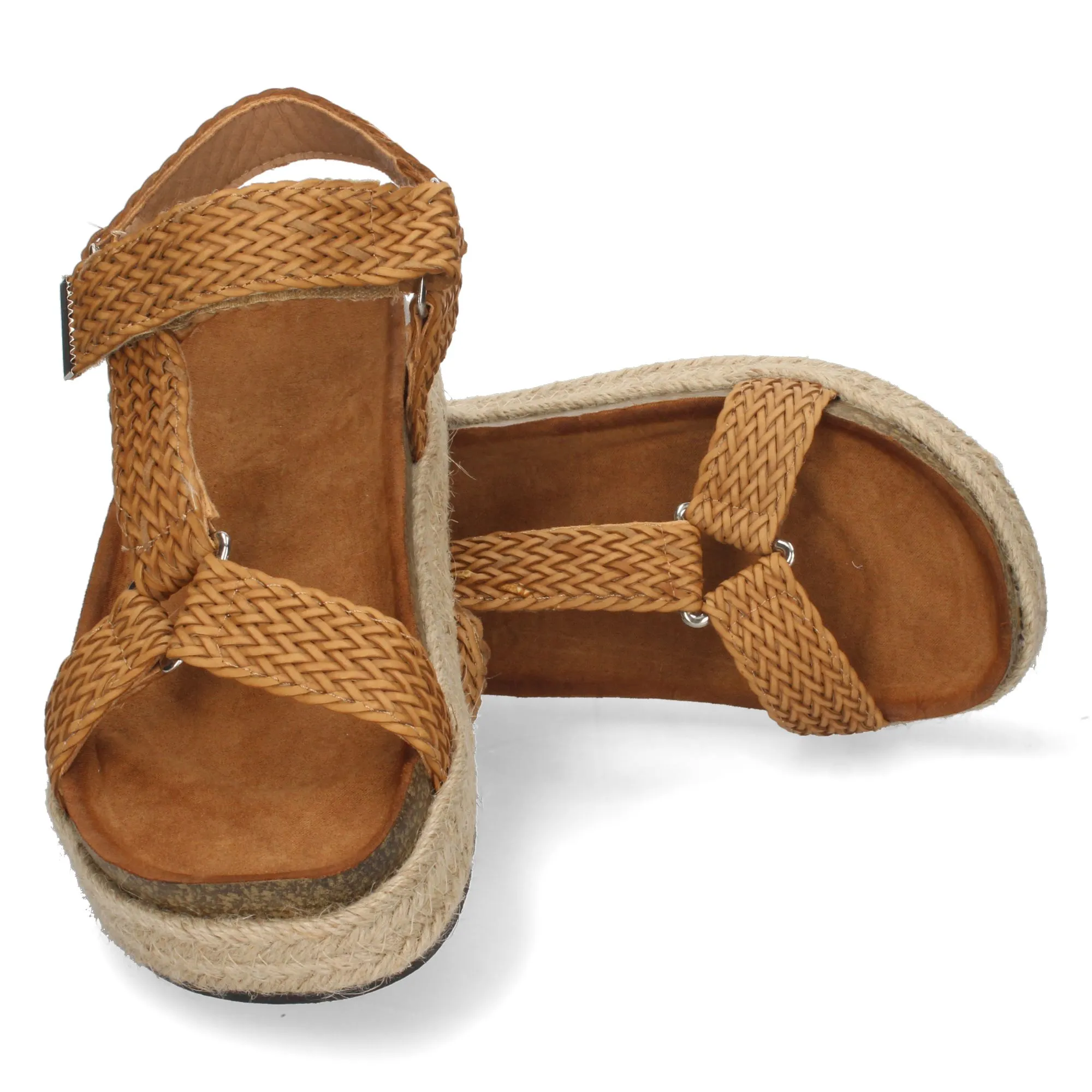 Sandalias planas mujer color kaki