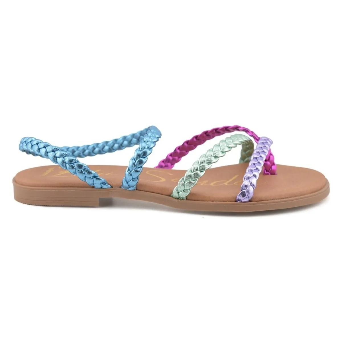 Sandalias planas multicolor by