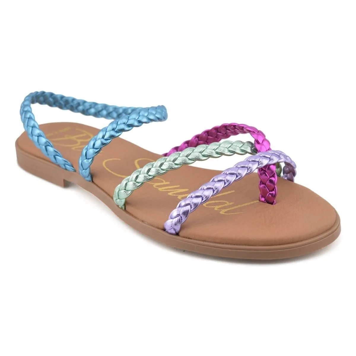 Sandalias planas multicolor by