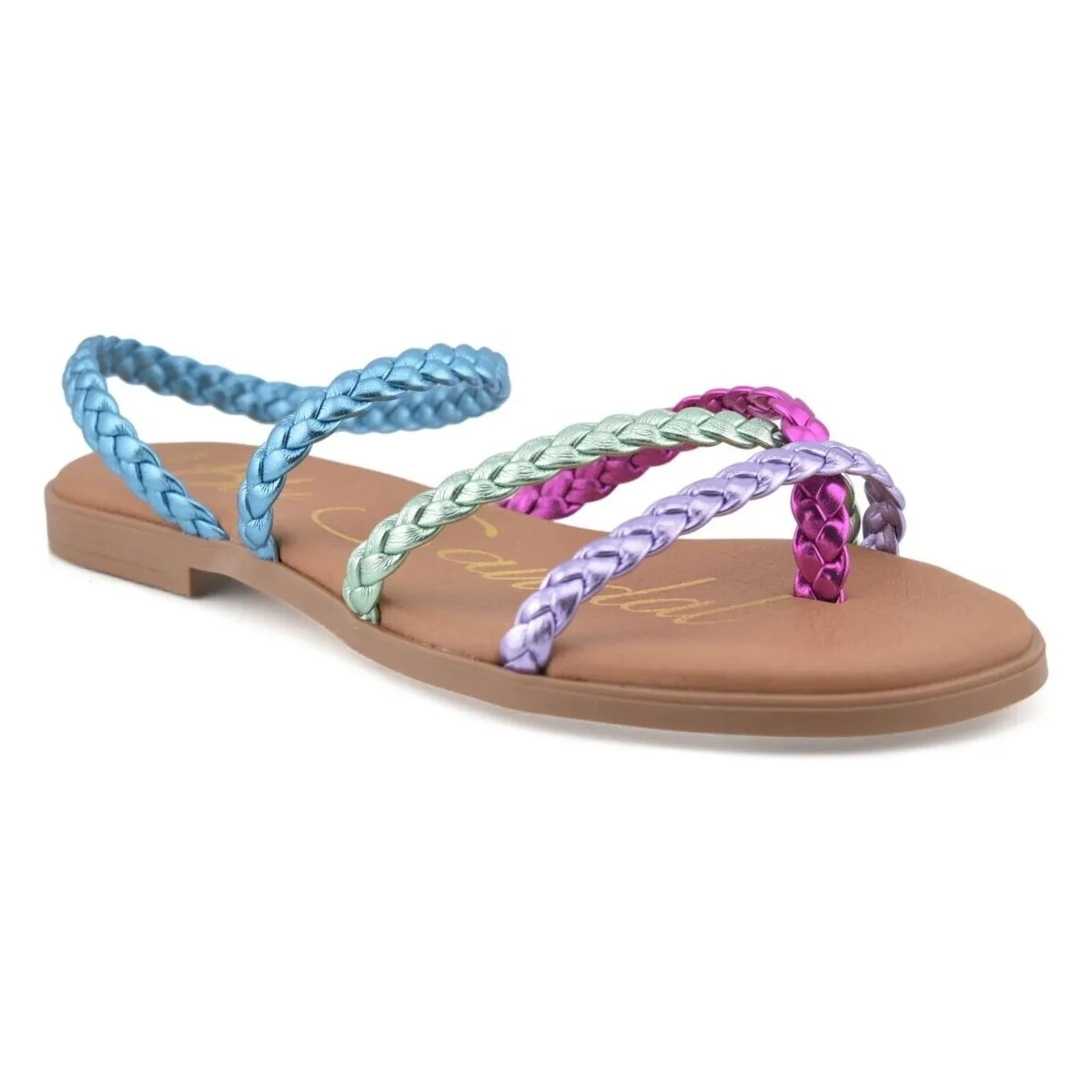 Sandalias planas multicolor by