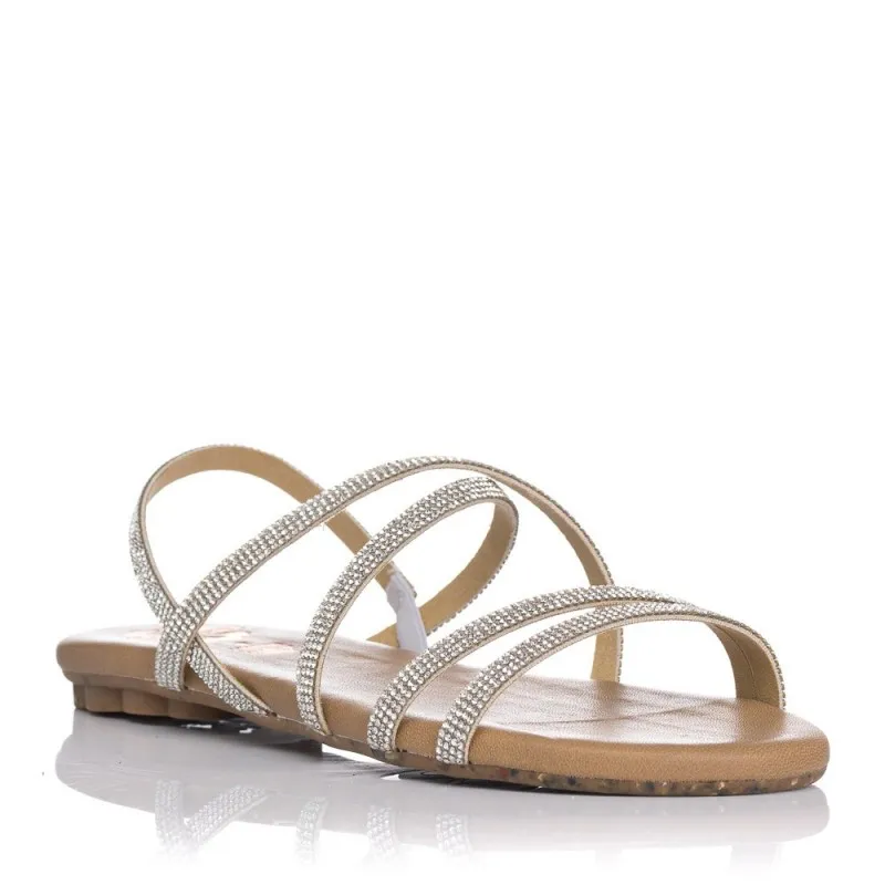 Sandalias Planas Porronet 2913 Mujer Plata