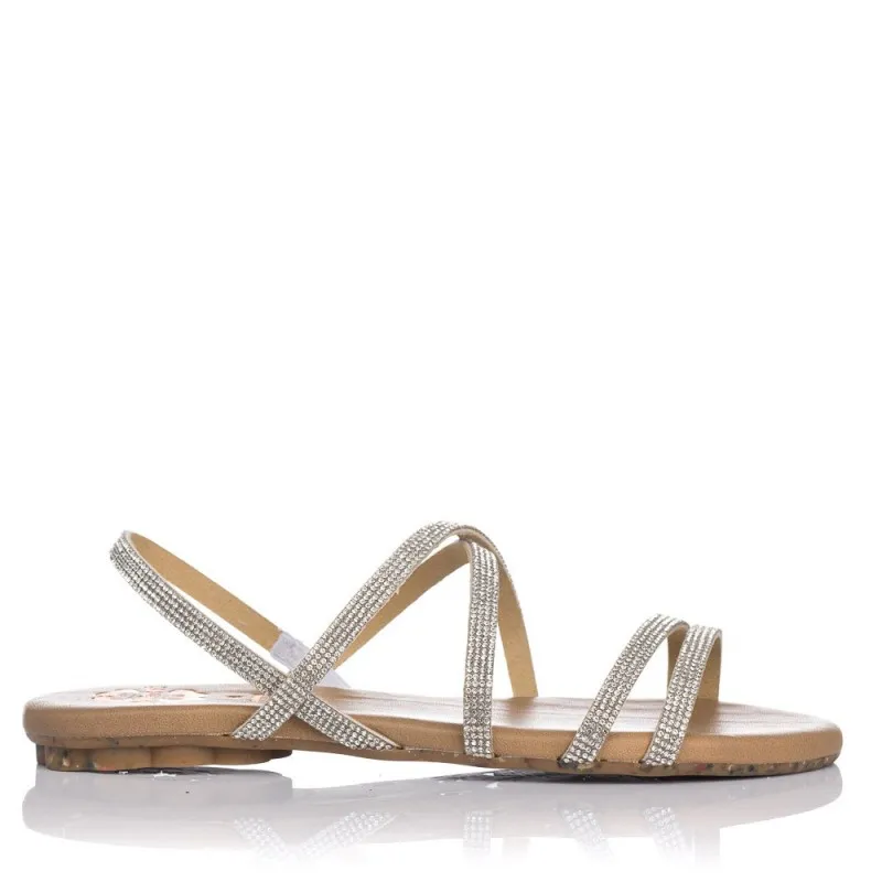 Sandalias Planas Porronet 2913 Mujer Plata