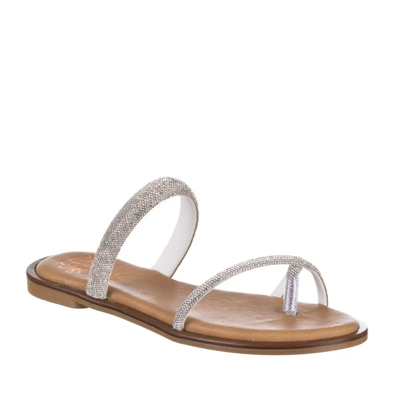 Sandalias Planas Porronet 3008 Mujer Plata