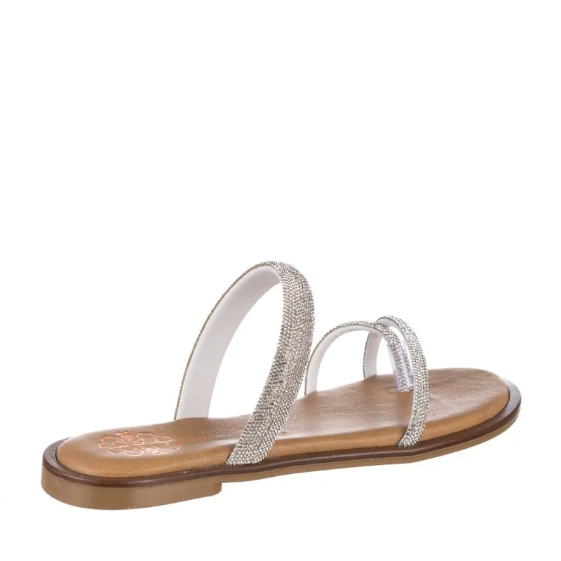Sandalias Planas Porronet 3008 Mujer Plata