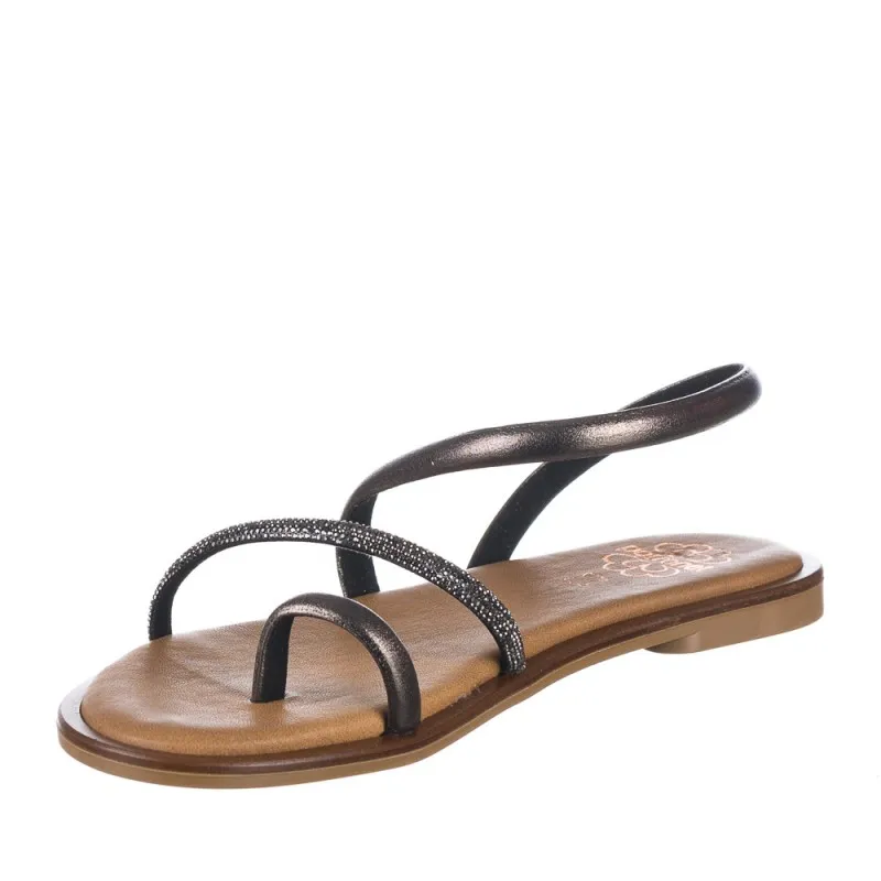 Sandalias Planas Porronet 3011 Mujer Plomo
