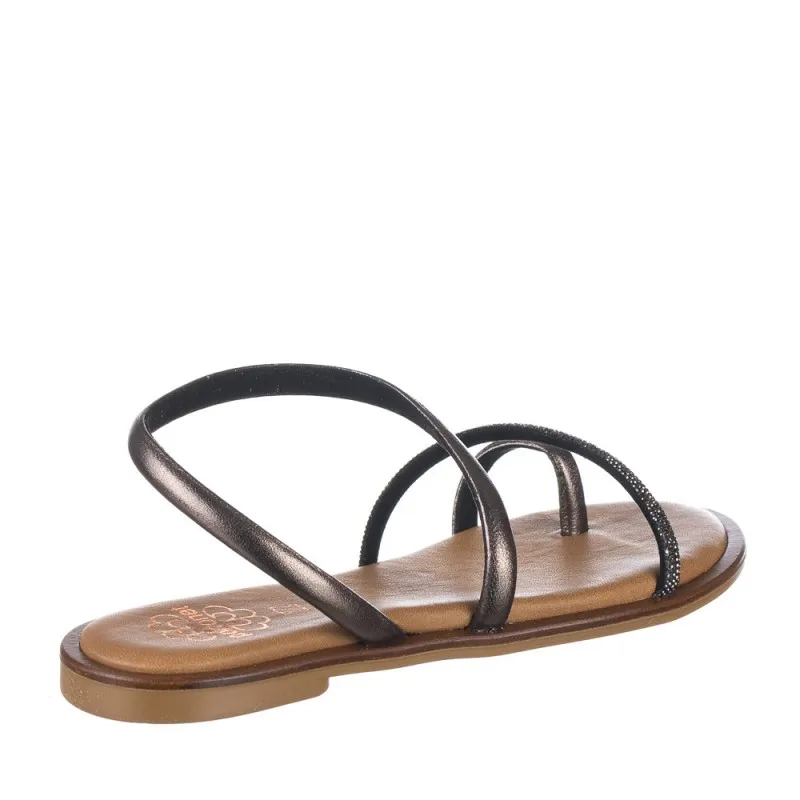 Sandalias Planas Porronet 3011 Mujer Plomo