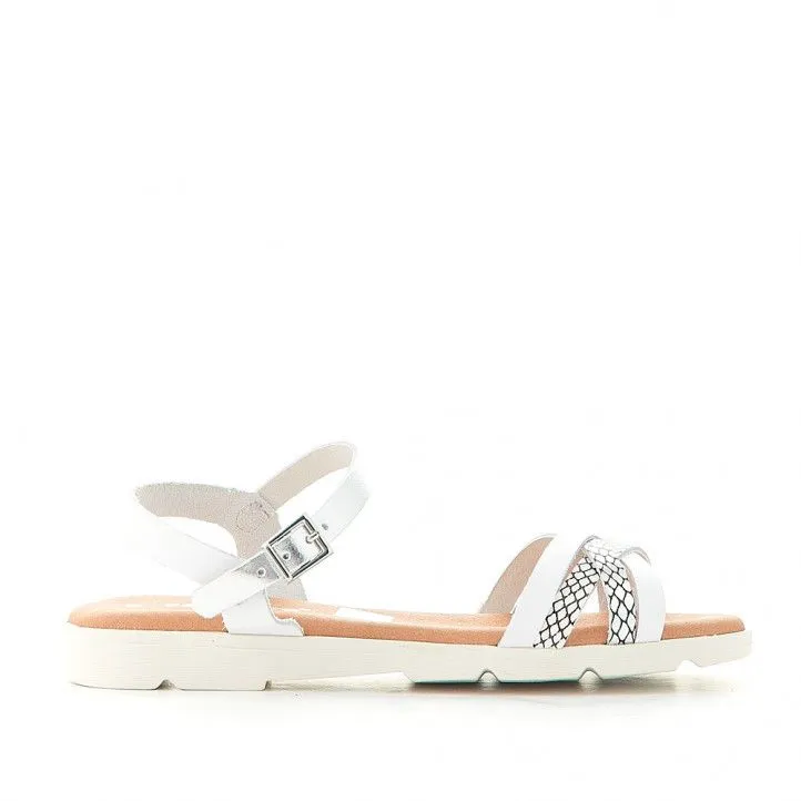 Sandalias planas Redlove mila con tiras blancas