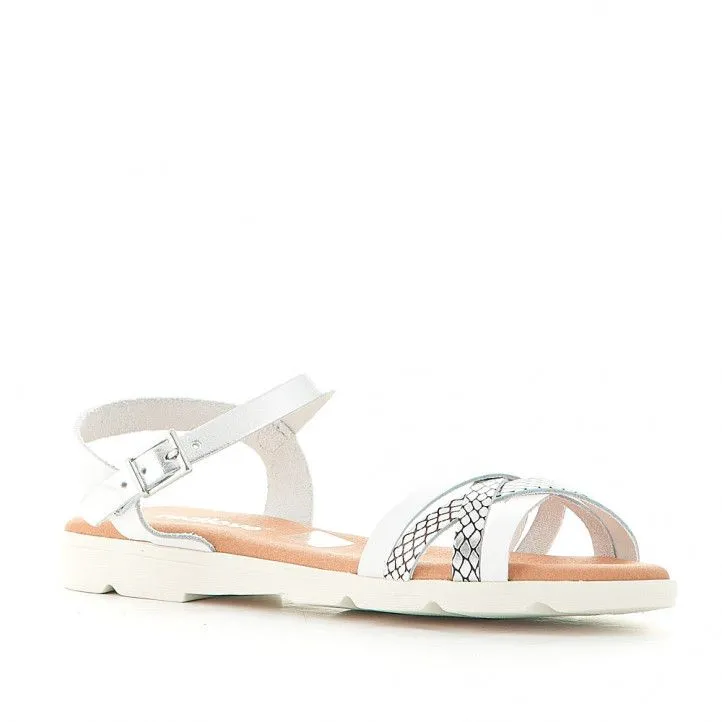 Sandalias planas Redlove mila con tiras blancas