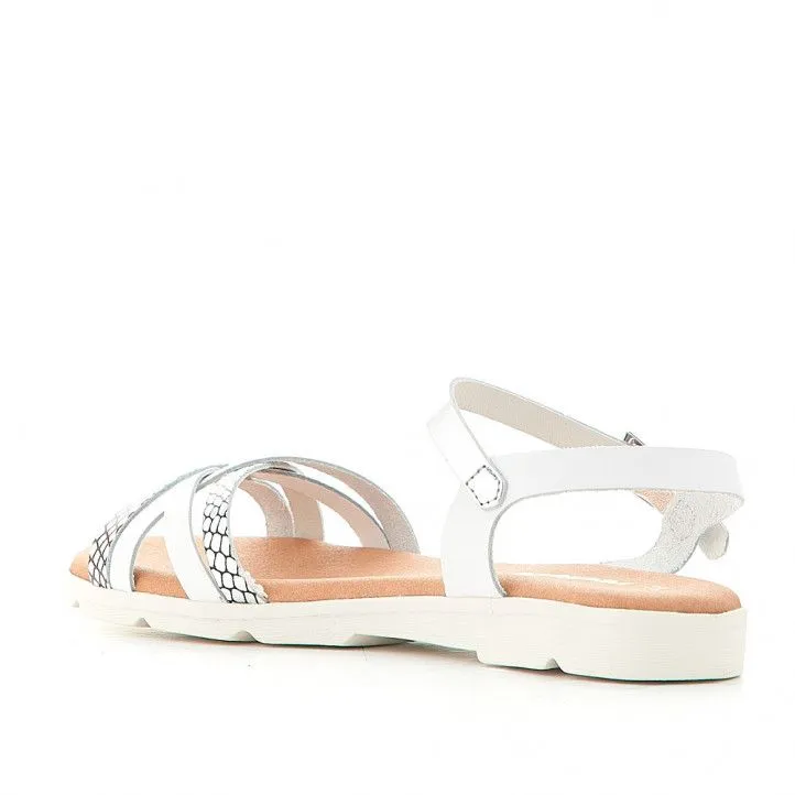 Sandalias planas Redlove mila con tiras blancas