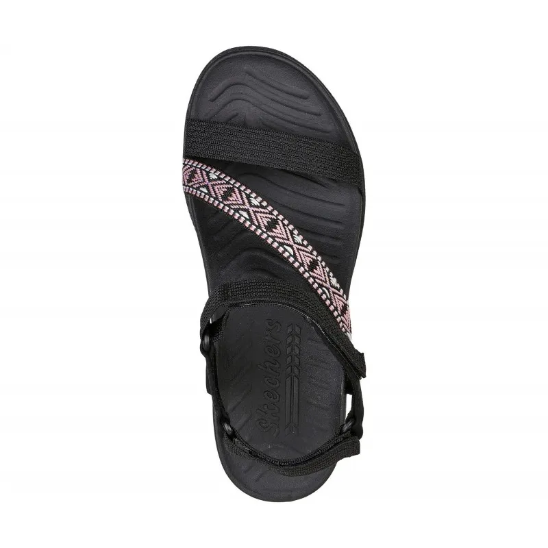 Sandalias Planas Skechers 163221 Mujer Negro