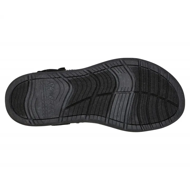 Sandalias Planas Skechers 163221 Mujer Negro