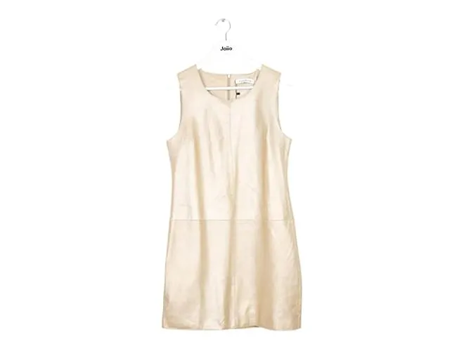 Sandro Vestido de cuero Dorado 
