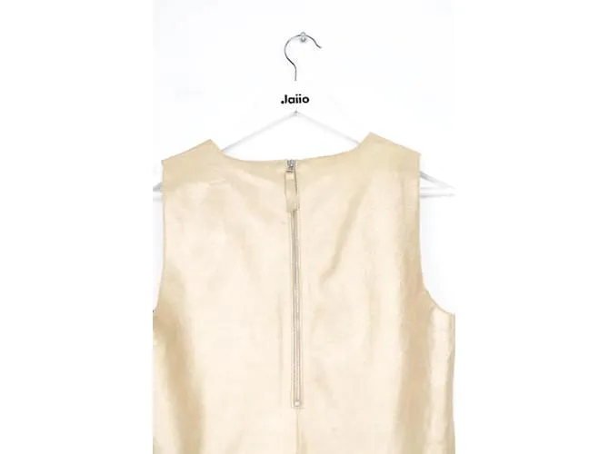 Sandro Vestido de cuero Dorado 