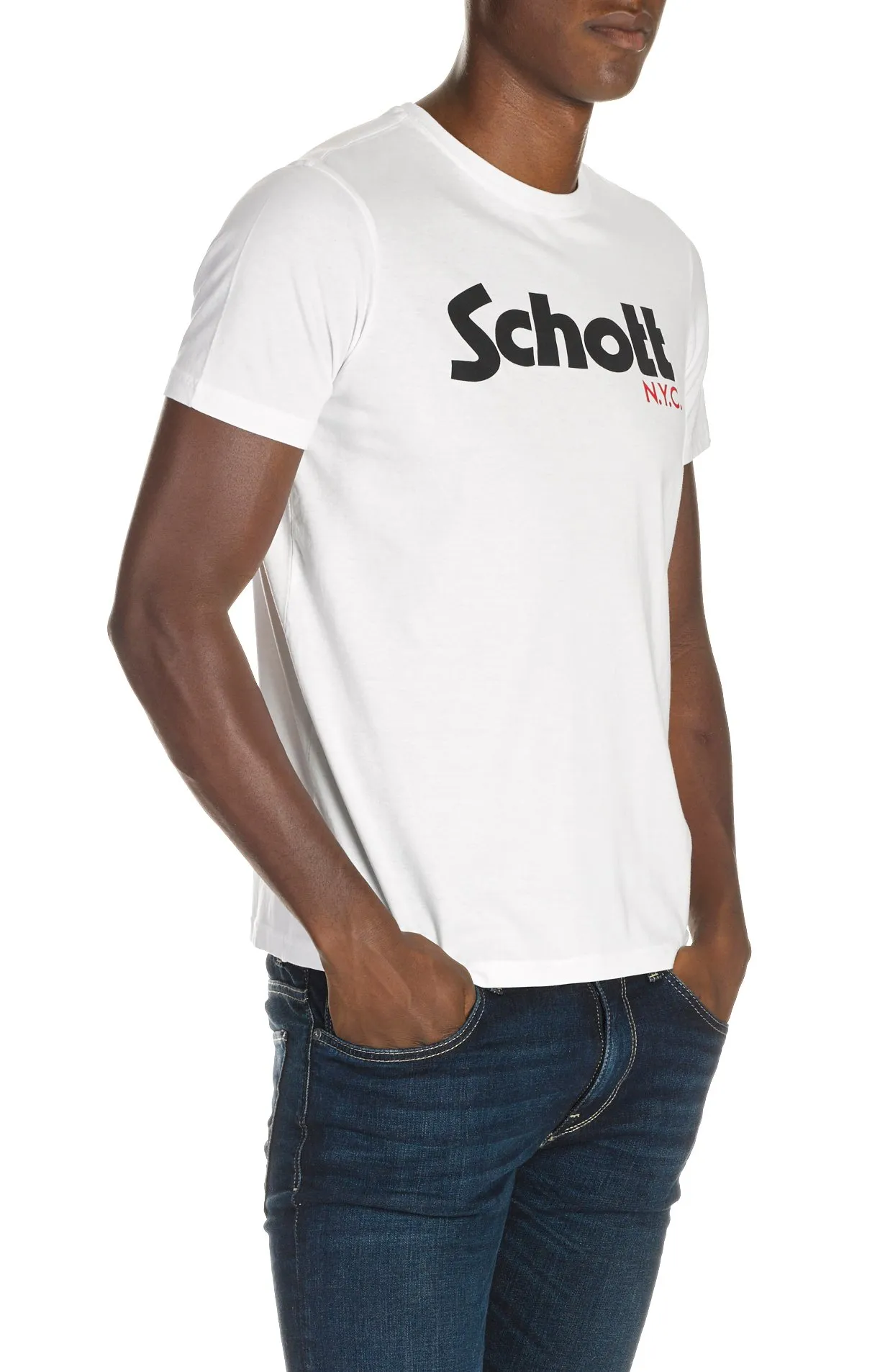 SCHOTT Camiseta en blanco