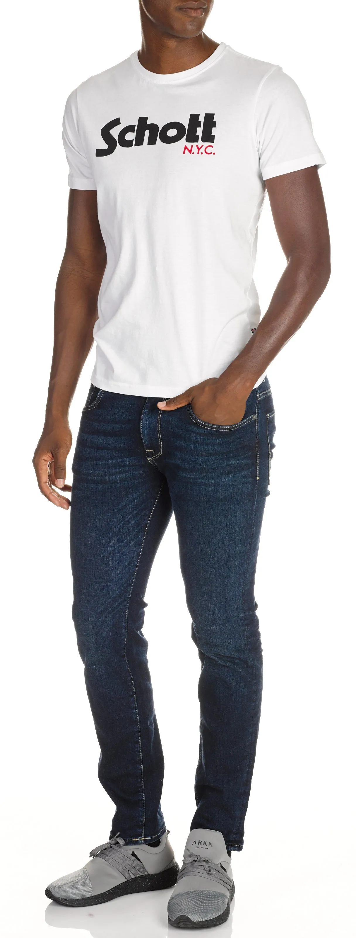 SCHOTT Camiseta en blanco