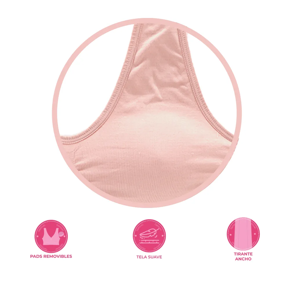 Set de 3 tops con almohadillas removibles TP5401 Carnival