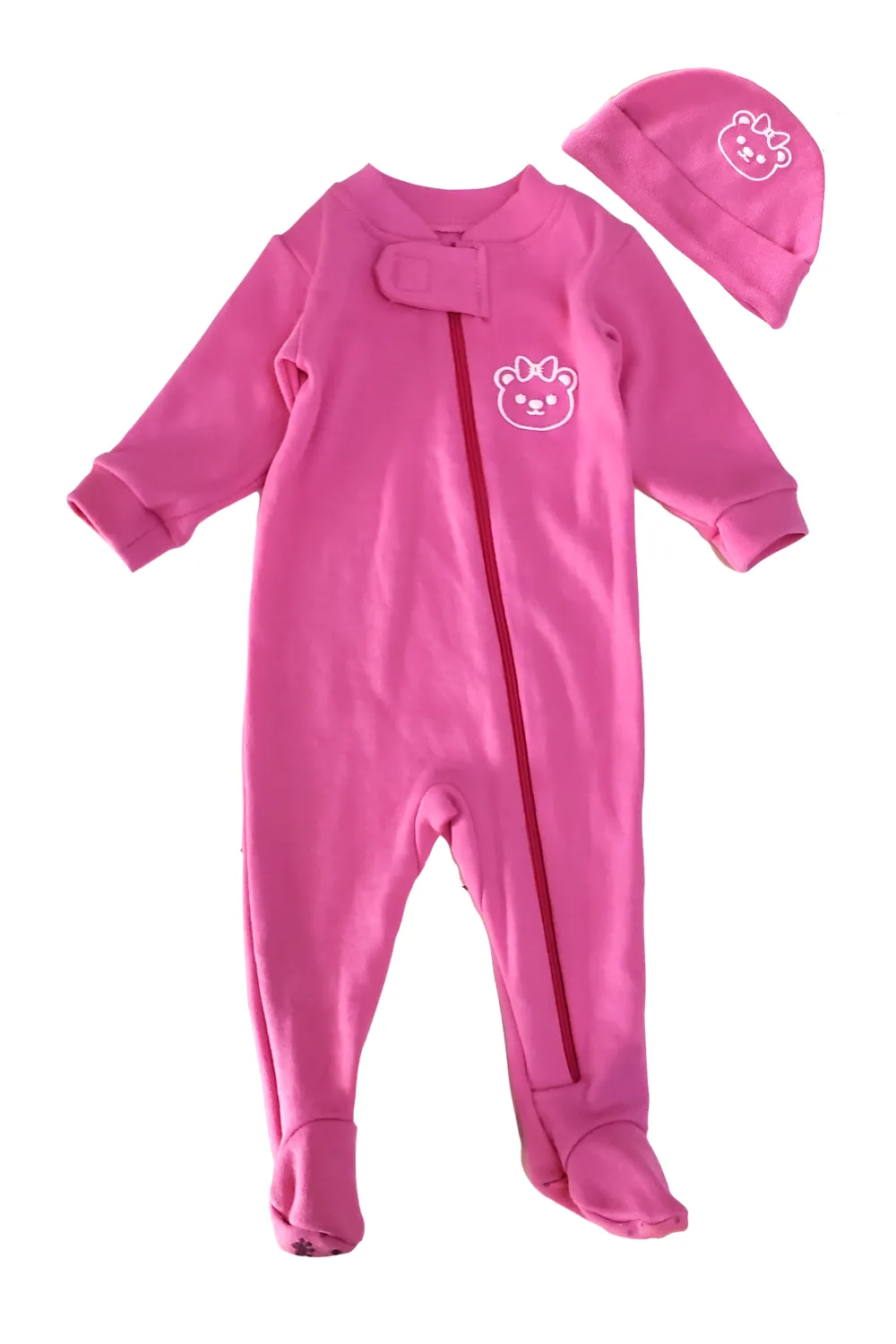 Set mameluco y gorro unisex. Osita Fiusha