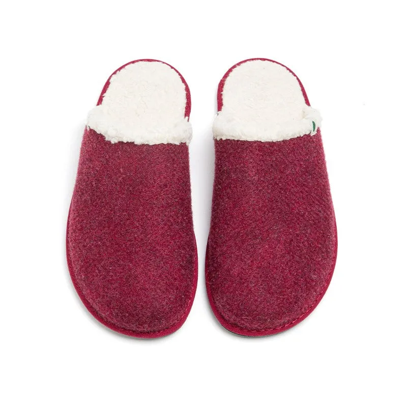 SHAW Zapatilla casa vegana burdeos SAW001