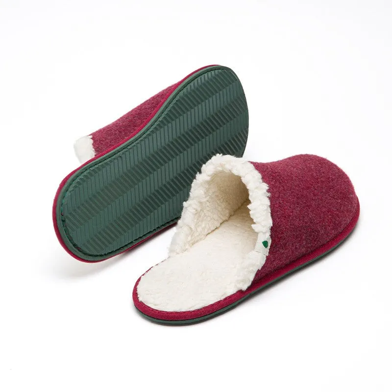 SHAW Zapatilla casa vegana burdeos SAW001