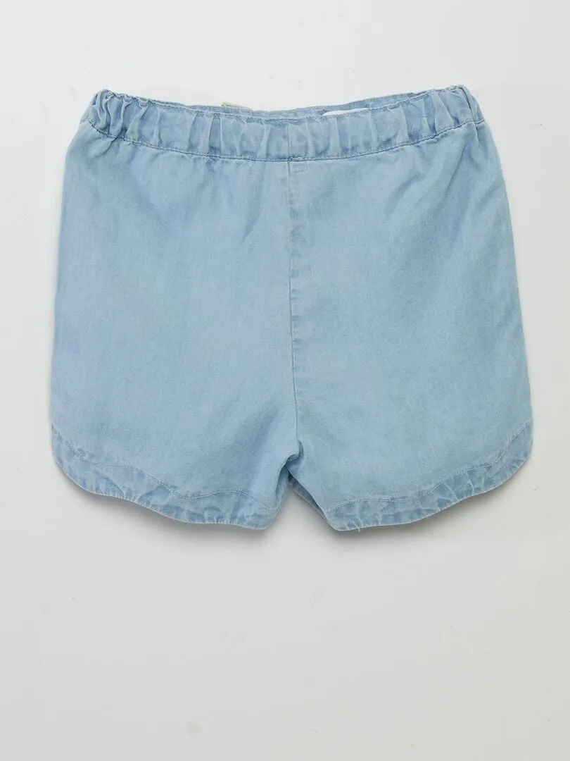 SHORT CON LAZO DE FANTASíA  AZUL