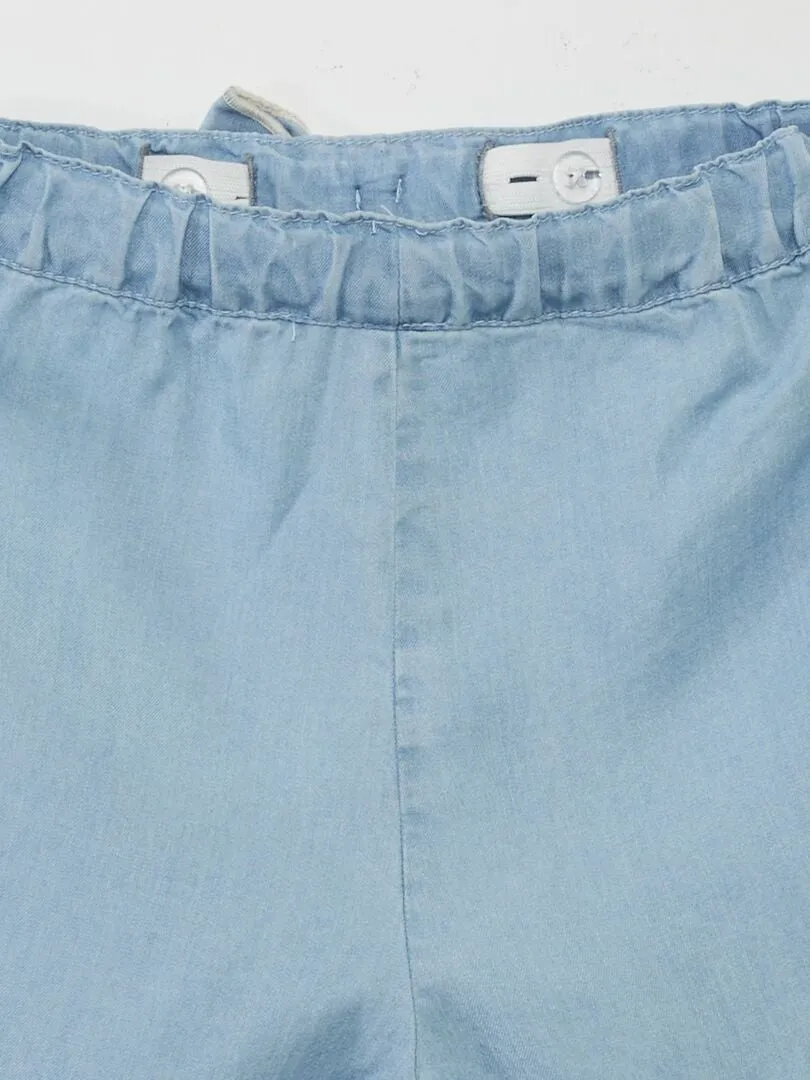 SHORT CON LAZO DE FANTASíA  AZUL