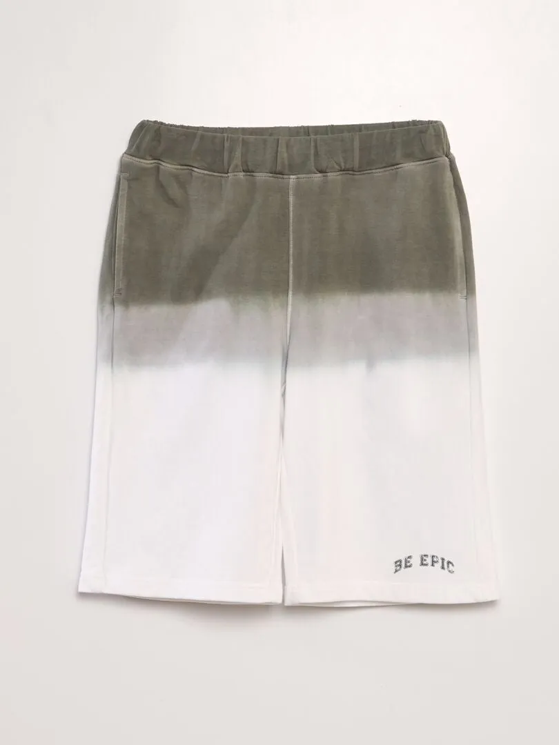 SHORT TIEDYE CON CINTURA ELáSTICA  KAKI