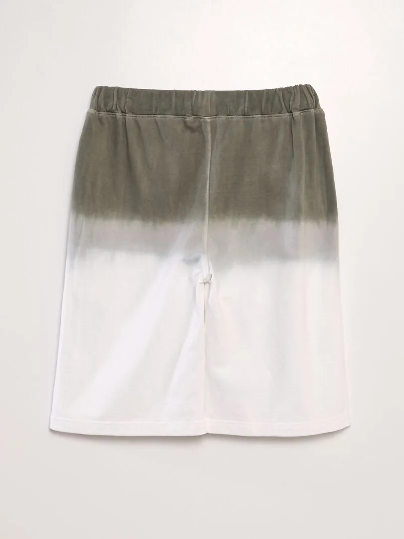 SHORT TIEDYE CON CINTURA ELáSTICA  KAKI