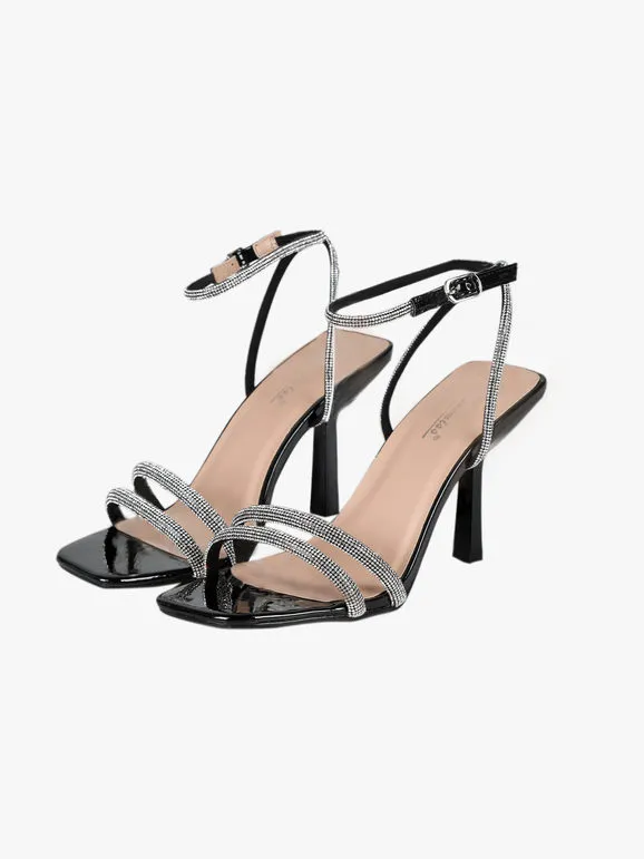 Sissi Miss Sandalias gladiadoras de mujer con pedrería y tacón stiletto