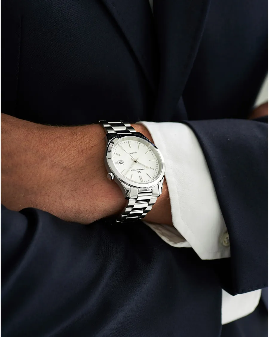 Sjöö Sandström Jubilee Steel Quartz 40mm White/Steel