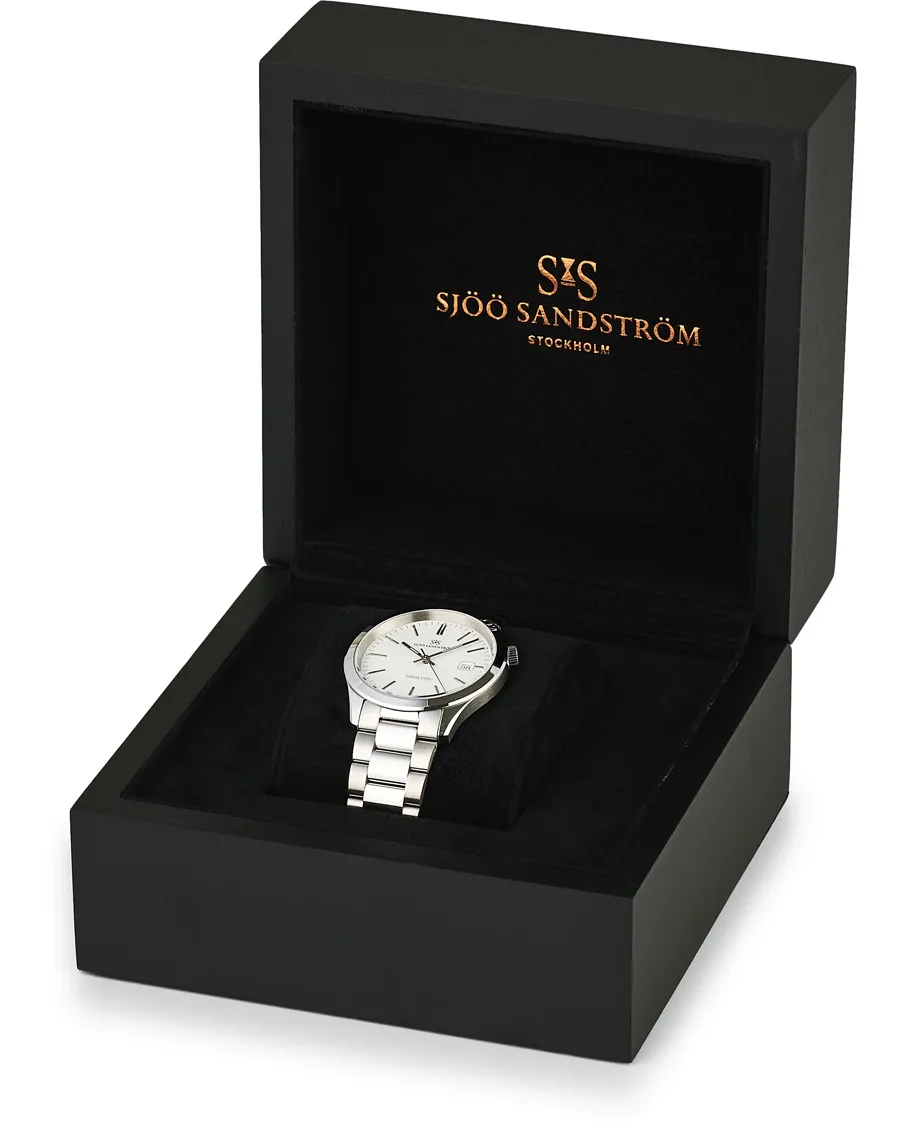 Sjöö Sandström Jubilee Steel Quartz 40mm White/Steel