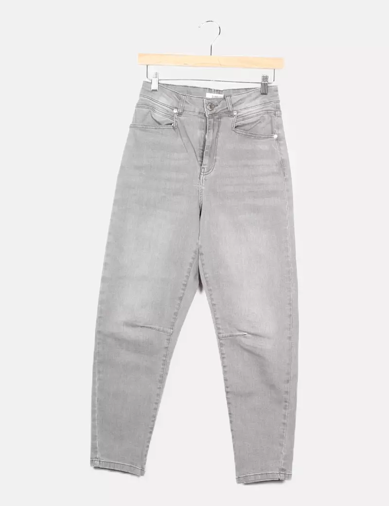 SLOWLOVE Pantalón denim gris skinny