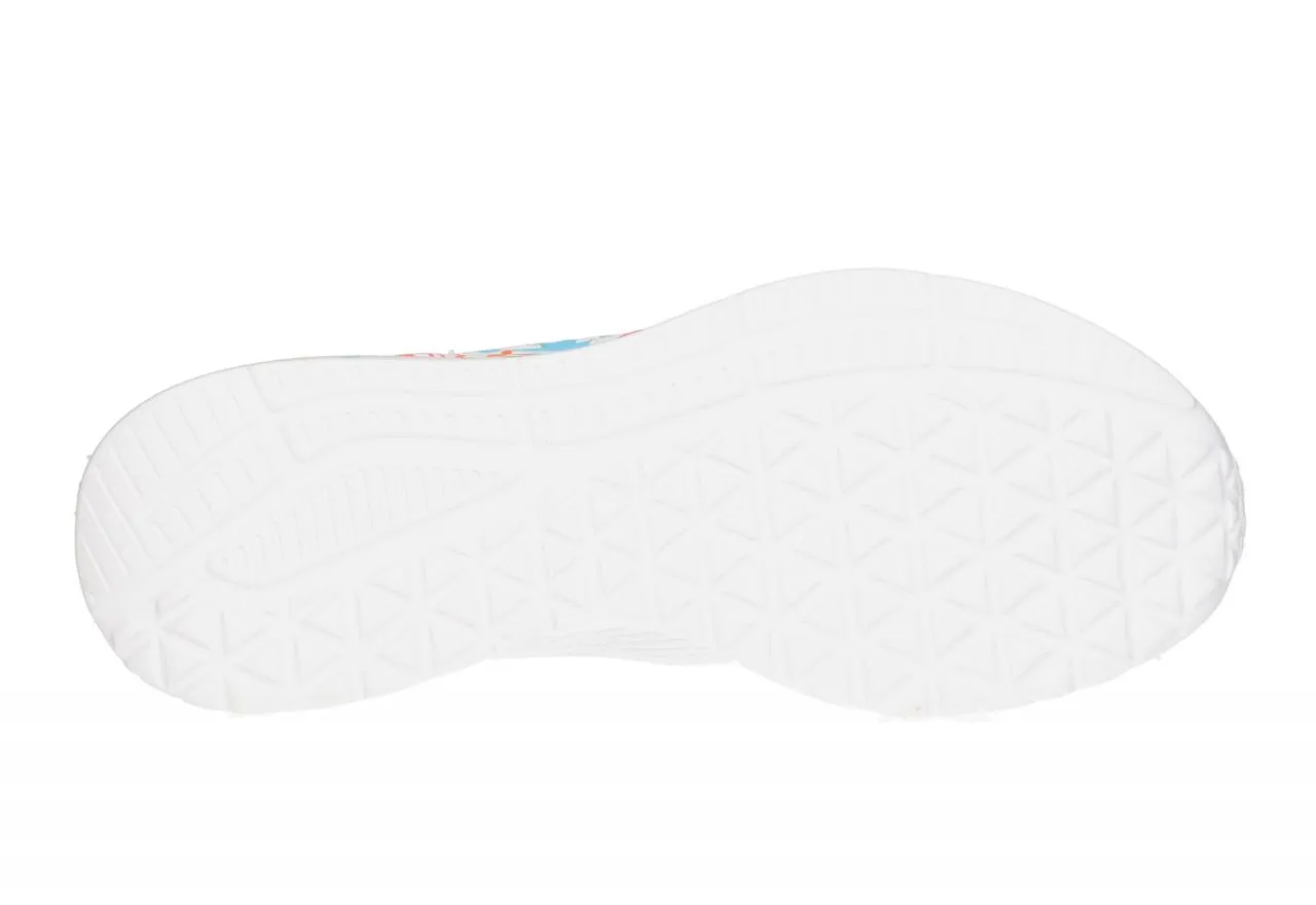 Sneaker Blanco Lateral Corazones Colores Piso Goma