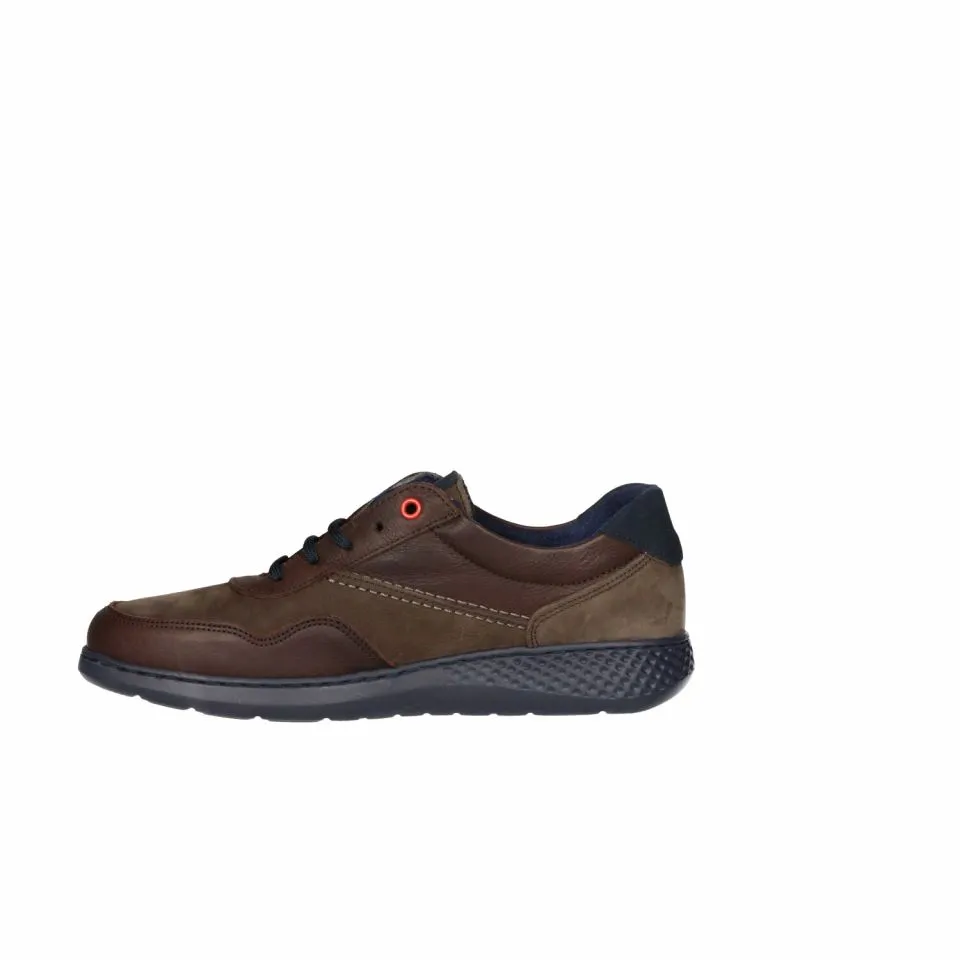 Sneaker Piel/nobuck Marron Talon y Piso Azul