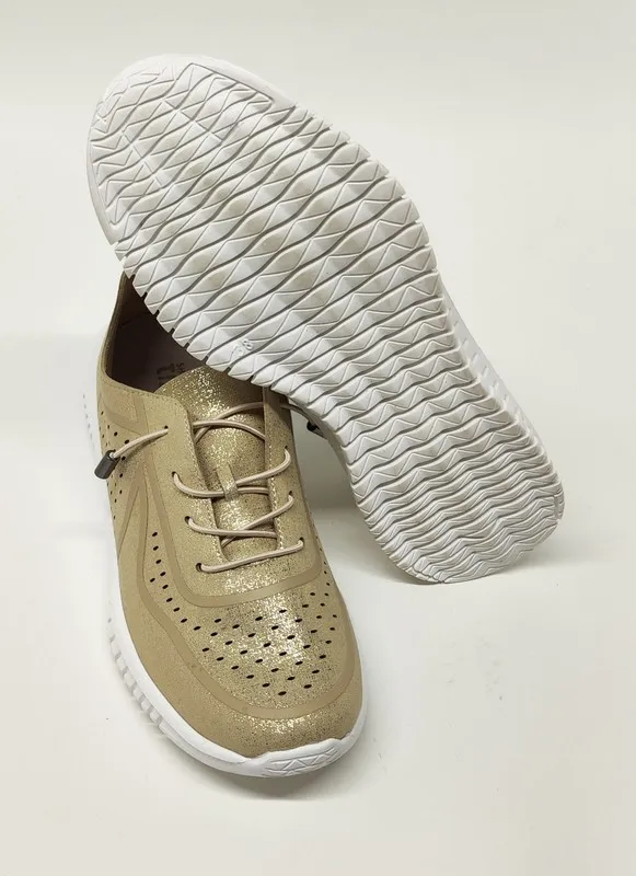 Sneakers Tiziana 9456 piel vegana dorado