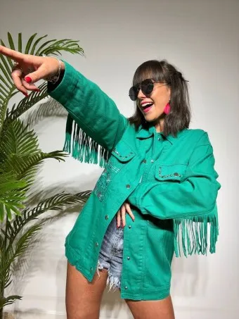 Sobrecamisa Denim Flecos DAYMARA Verde