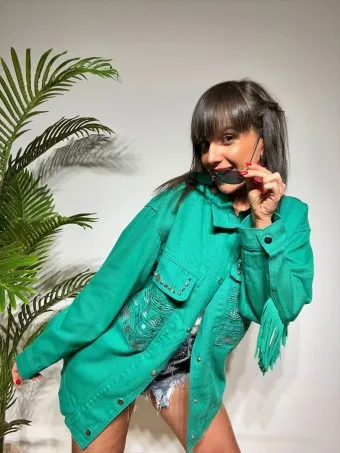Sobrecamisa Denim Flecos DAYMARA Verde