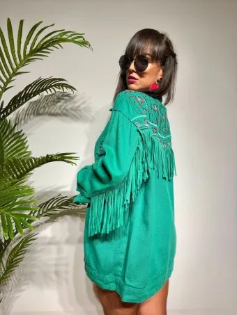 Sobrecamisa Denim Flecos DAYMARA Verde