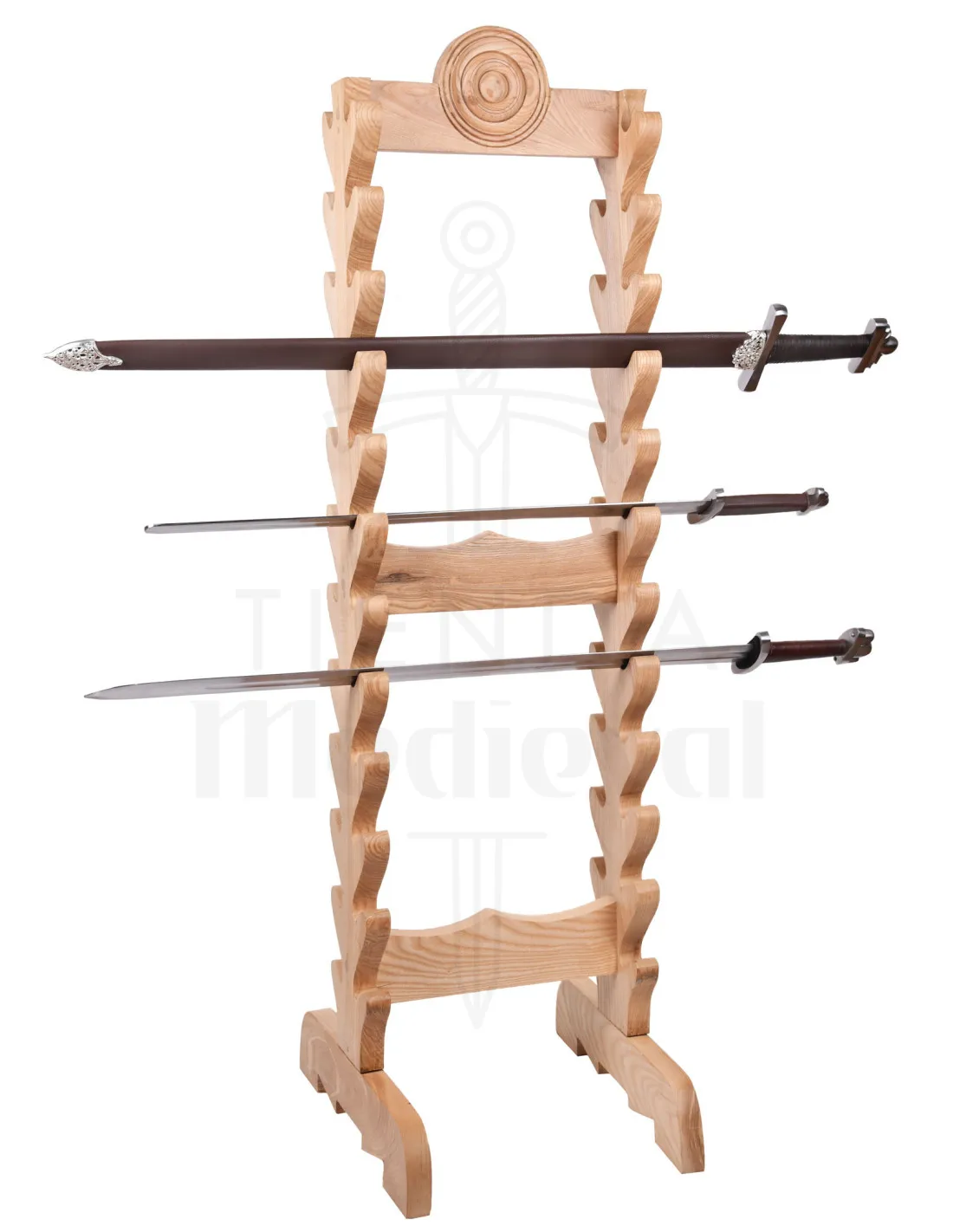Soporte de madera para 24 espadas o dagas